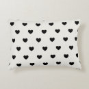 Buscar corazón blanco y negro cojines Lindo