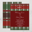 Buscar escocesa boda invitaciones Rojo