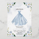 Buscar plata azul invitaciones Floral