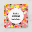 Buscar confeti tarjetas de visita Rosa