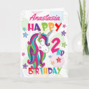 Buscar segundo tarjetas de cumpleaños Unicornio