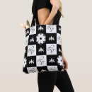 Buscar flor de lis bolsos Blanco y negro