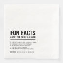 Buscar hechos divertidos novia y novio servilletas Moderno