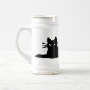 Buscar felino cerveza vasos Gato negro