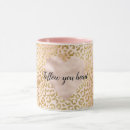 Buscar leopardo rosado tazas Corazón