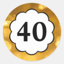 Buscar número 40 pegatinas Oro
