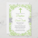 Buscar verde invitaciones para bautizos Religioso