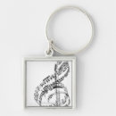 Buscar clef agudo llaveros Blanco y negro