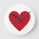 Buscar notas musicales relojes de pared Rojo