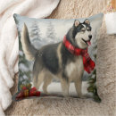 Buscar husky siberiano cojines Navidades