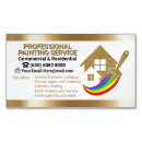 Buscar pintor profesional tarjetas de visita Oro