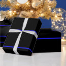 Buscar aplicación ley de papel de regalo Línea azul fina