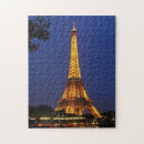 Buscar torre eiffel en la noche puzzles París