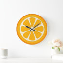 Buscar fruta cítrica relojes de pared Minimalista