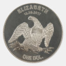 Buscar moneda de plata pegatinas Dólar