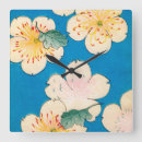 Buscar woodblock relojes de pared Floral
