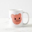 Buscar cara del cerdo tazas Divertido