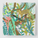 Buscar jungle animal relojes de pared Cheetah