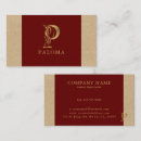 Buscar letra p tarjetas de visita Elegante