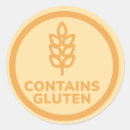 Buscar gluten pegatinas Advertencia de alergia