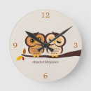 Buscar búhos relojes de pared Elegante