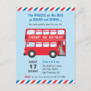 Buscar autobús de londres invitaciones Rojo