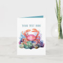 Buscar cangrejo lindo tarjetas Playa