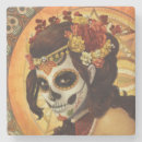Buscar dia de los muertos posavasos Cráneo de azúcar
