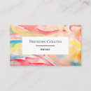 Buscar agua abstracta tarjetas de visita Pintura