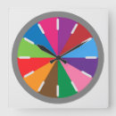 Buscar multicolor relojes de pared Cuadrado