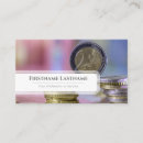 Buscar moneda tarjetas de visita Inversión