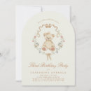 Buscar oso de peluche invitaciones Floral