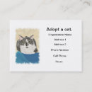 Buscar adopción tarjetas de visita Gato