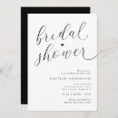 Buscar blanco y negro moderno invitaciones Ducha de novia