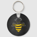 Buscar abeja dulce llaveros Negro