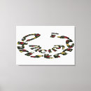 Buscar verde y blanco lienzos Brillante