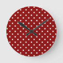 Buscar fondo blanco relojes de pared Rojo
