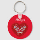 Buscar pasión llaveros Rojo