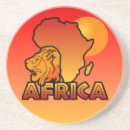 Buscar león en negro posavasos Amarillo