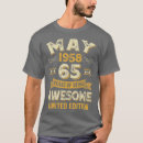 Buscar cumpleaños 65 años camisetas Aniversario