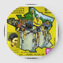 Buscar ciclista relojes de pared Negro