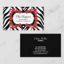 Buscar cebra roja tarjetas de visita Moda