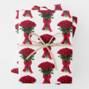 Buscar flores románticas papel de regalo Elegante