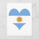 Buscar corazón de la bandera postales Argentina