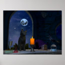 Buscar bola de cristal posters Gato negro