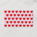 Buscar forma del corazón tarjetas de visita Rojo