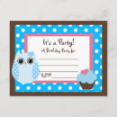 Buscar búho blanco invitaciones Azul