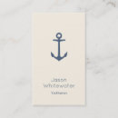 Buscar capitán del yate tarjetas de visita Ancla