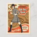 Buscar vintage divertido postales Café