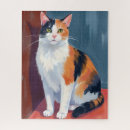 Buscar pinturas del gato puzzles Acuarela